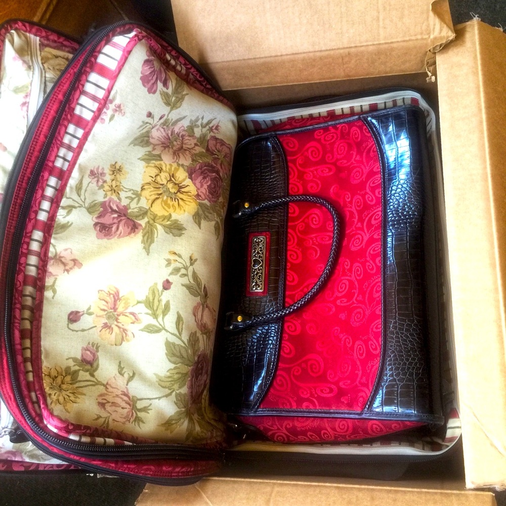 Vintage Brighton Suitcase and Weekender set